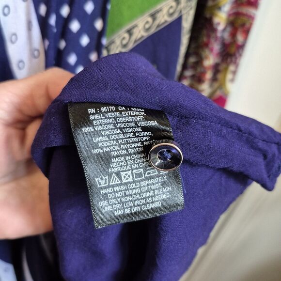 Anthropologie Moulinette Soeurs Size 8 Istanbul Wrap Dress Hankerchief Hem - Picture 9 of 10